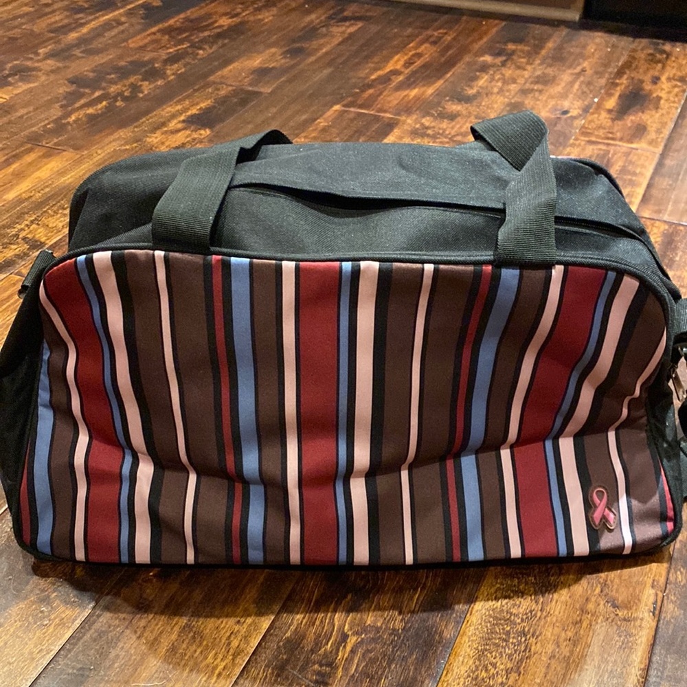 Striped TOTE/DUFFLE BAG The Breast Cancer Site